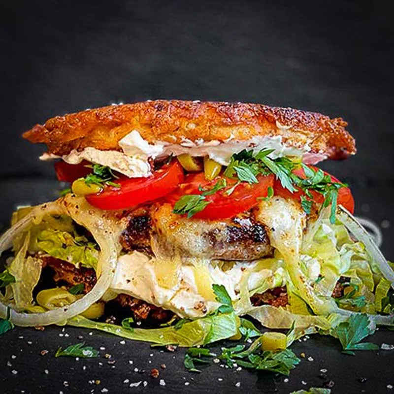 Spicy Low Carb Angus-Beef Burger