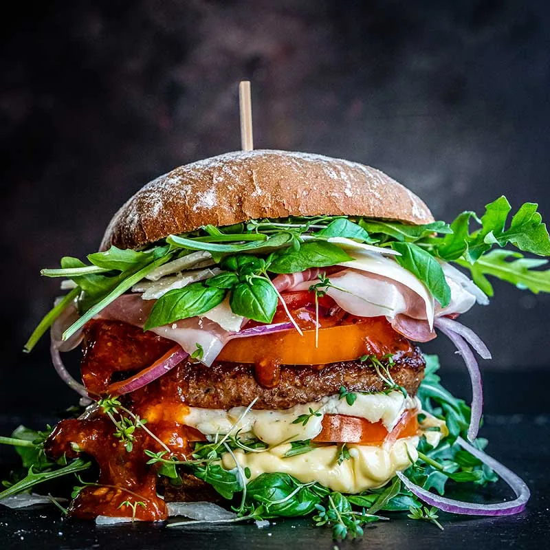 Italian Prosciutto di Parma Pork Burger